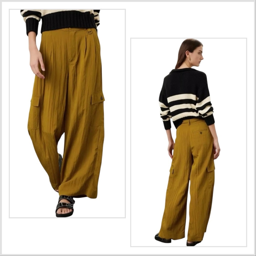 Madewell Wide Leg Cargo Harlow Trouser Viscose Blend d
Drapery Pants Sz 12